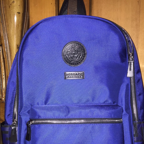 navy blue versace backpack